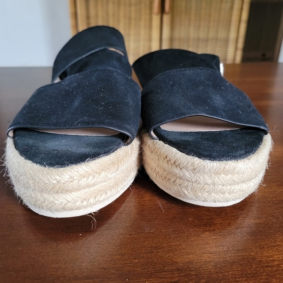 Raye Drew Espadrille Platform Sandal Sz 37.5 (US 7) Black - Picture 5 of 9
